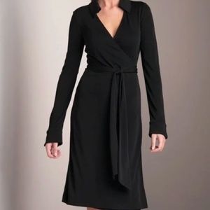 NWT Diane Von Furstenberg New Jeanne style Wrap Dress, Black Size 8